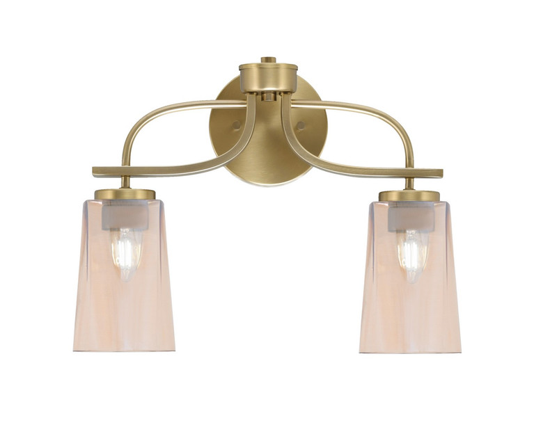 Toltec Lighting - 3912-NAB-263 - Two Light Bath Bar - Cavella - New Age Brass