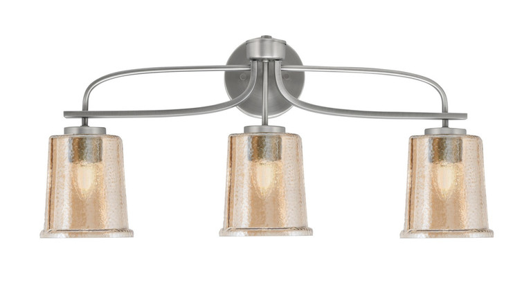 Toltec Lighting - 3913-GP-5033 - Three Light Bath Bar - Cavella - Graphite