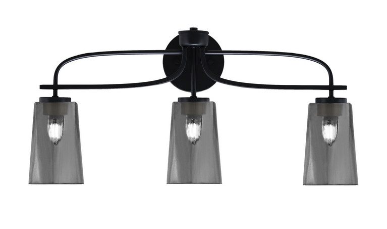 Toltec Lighting - 3913-MB-262 - Three Light Bath Bar - Cavella - Matte Black