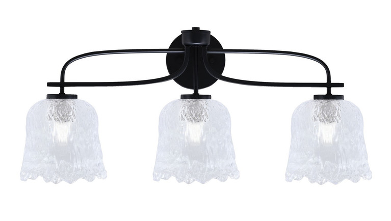 Toltec Lighting - 3913-MB-4230 - Three Light Bath Bar - Cavella - Matte Black