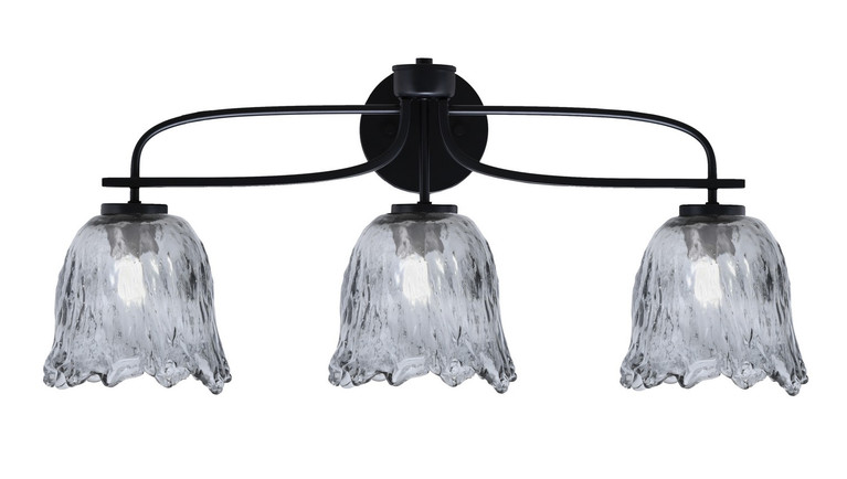 Toltec Lighting - 3913-MB-4232 - Three Light Bath Bar - Cavella - Matte Black