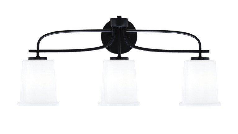 Toltec Lighting - 3913-MB-5031 - Three Light Bath Bar - Cavella - Matte Black