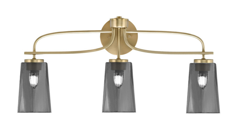 Toltec Lighting - 3913-NAB-262 - Three Light Bath Bar - Cavella - New Age Brass