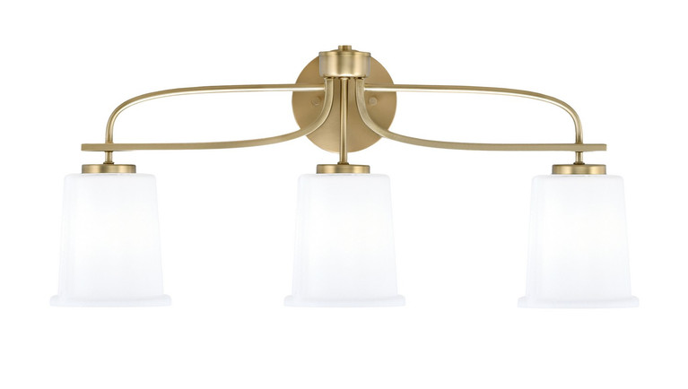 Toltec Lighting - 3913-NAB-5031 - Three Light Bath Bar - Cavella - New Age Brass