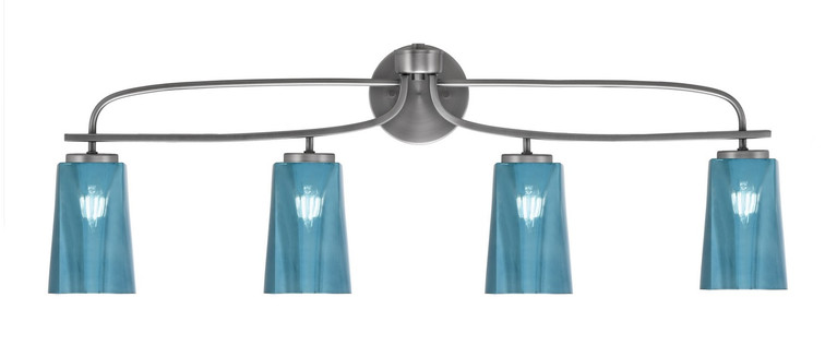 Toltec Lighting - 3914-GP-265 - Four Light Bath Bar - Cavella - Graphite