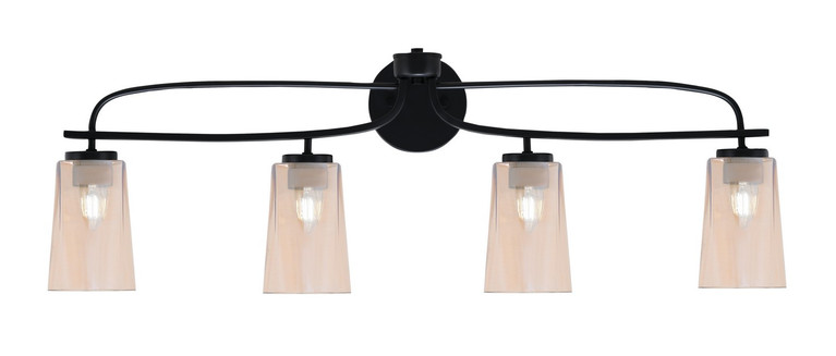 Toltec Lighting - 3914-MB-263 - Four Light Bath Bar - Cavella - Matte Black