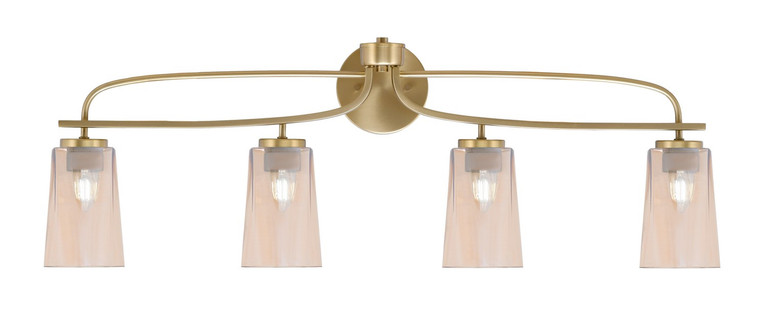 Toltec Lighting - 3914-NAB-263 - Four Light Bath Bar - Cavella - New Age Brass