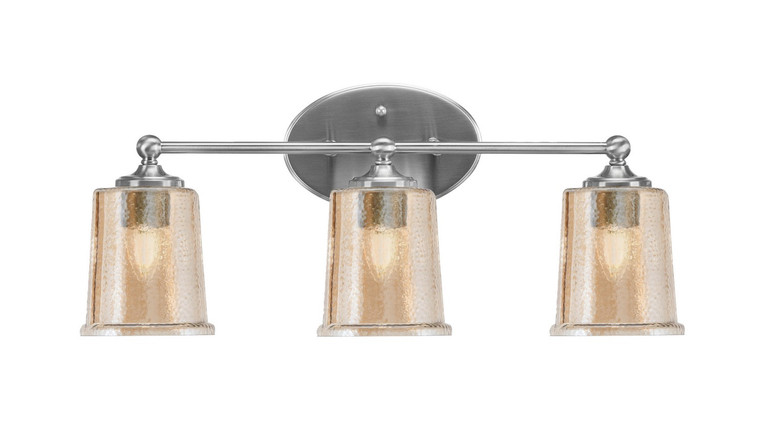 Toltec Lighting - 5913-BN-5033 - Three Light Bath Bar - Capri - Brushed Nickel