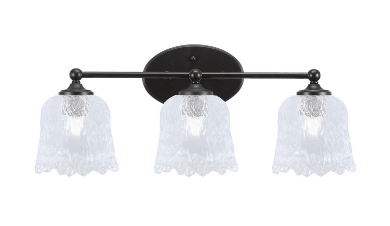 Toltec Lighting - 5913-MB-4230 - Three Light Bath Bar - Capri - Matte Black
