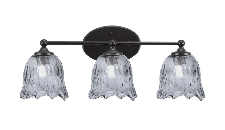 Toltec Lighting - 5913-MB-4232 - Three Light Bath Bar - Capri - Matte Black