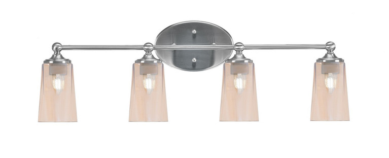 Toltec Lighting - 5914-BN-263 - Four Light Bath Bar - Capri - Brushed Nickel