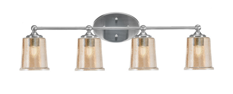 Toltec Lighting - 5914-BN-5033 - Four Light Bath Bar - Capri - Brushed Nickel