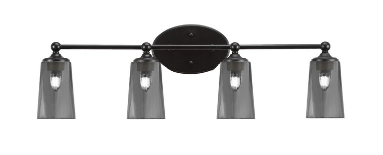 Toltec Lighting - 5914-MB-262 - Four Light Bath Bar - Capri - Matte Black