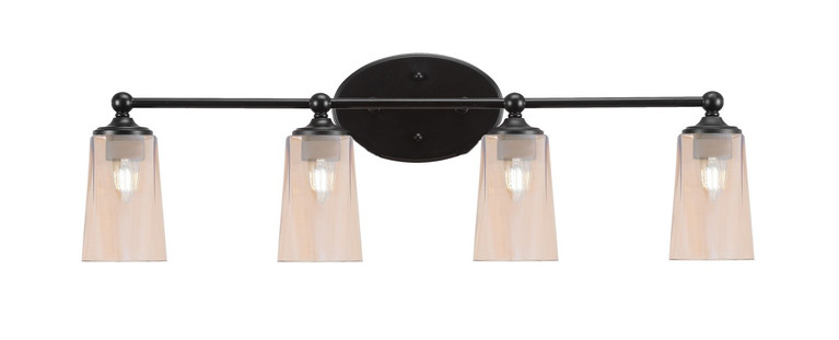 Toltec Lighting - 5914-MB-263 - Four Light Bath Bar - Capri - Matte Black