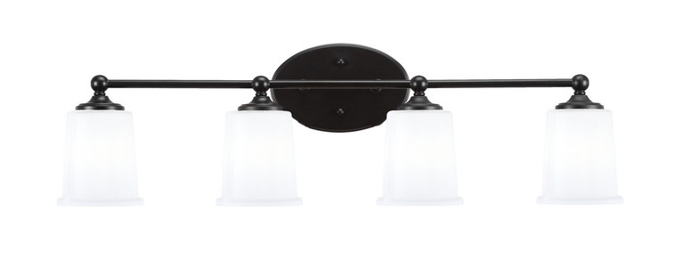 Toltec Lighting - 5914-MB-5031 - Four Light Bath Bar - Capri - Matte Black