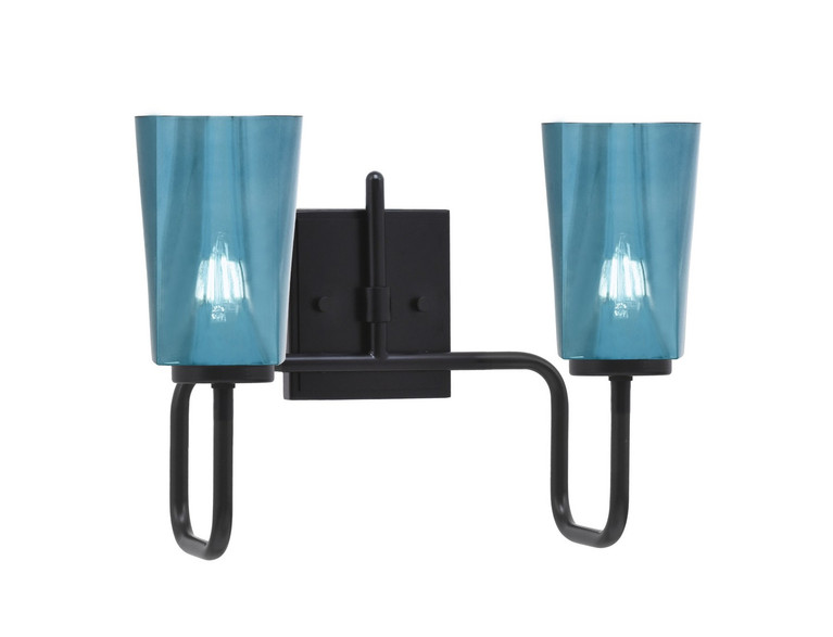 Toltec Lighting - 6222-MB-265 - Two Light Bath Bar - Sandia - Matte Black