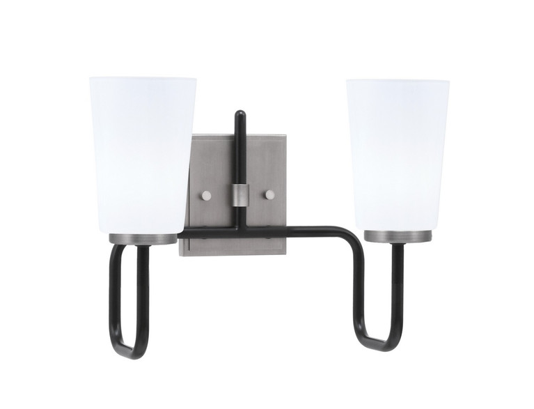 Toltec Lighting - 6222-MBGP-261 - Two Light Bath Bar - Sandia - Matte Black & Graphite