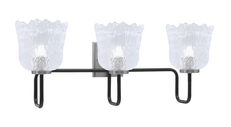 Toltec Lighting - 6223-MBGP-4230 - Three Light Bath Bar - Sandia - Matte Black & Graphite