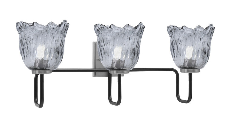 Toltec Lighting - 6223-MBGP-4232 - Three Light Bath Bar - Sandia - Matte Black & Graphite