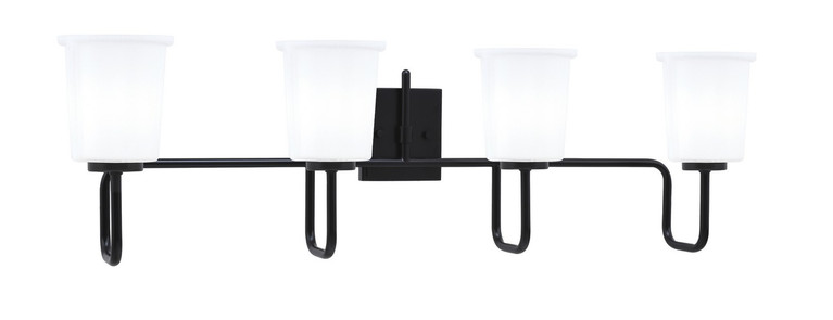 Toltec Lighting - 6224-MB-5031 - Four Light Bath Bar - Sandia - Matte Black