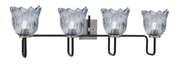 Toltec Lighting - 6224-MBGP-4232 - Four Light Bath Bar - Sandia - Matte Black & Graphite