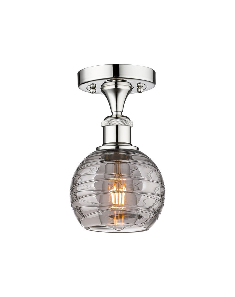 manufacturer_finish:Polished Chrome|manufacturer_glass:Light Smoke Deco Swirl|light_output:220.00lm|color_temperature:2200K|cri:99