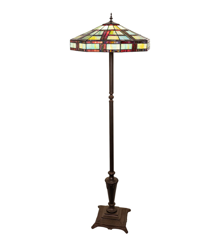 Meyda Tiffany - 300358 - One Light Floor Lamp - Gillette - Mahogany Bronze