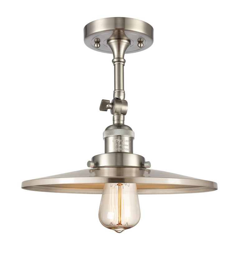 Innovations - 201F-SN-MFR-SN-12 - One Light Semi-Flush Mount - Franklin Restoration - Brushed Satin Nickel