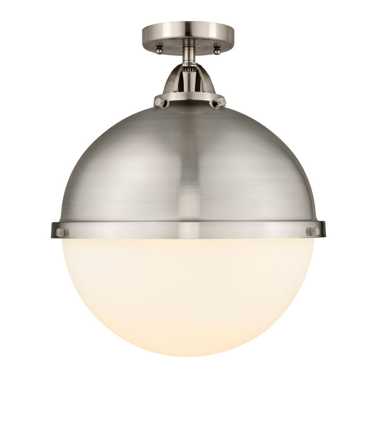 Innovations - 288-1C-SN-HFS-121-SN - One Light Semi-Flush Mount - Nouveau 2 - Brushed Satin Nickel