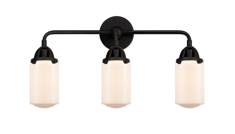 Innovations - 288-3W-BK-G311 - Three Light Bath Vanity - Nouveau 2 - Matte Black
