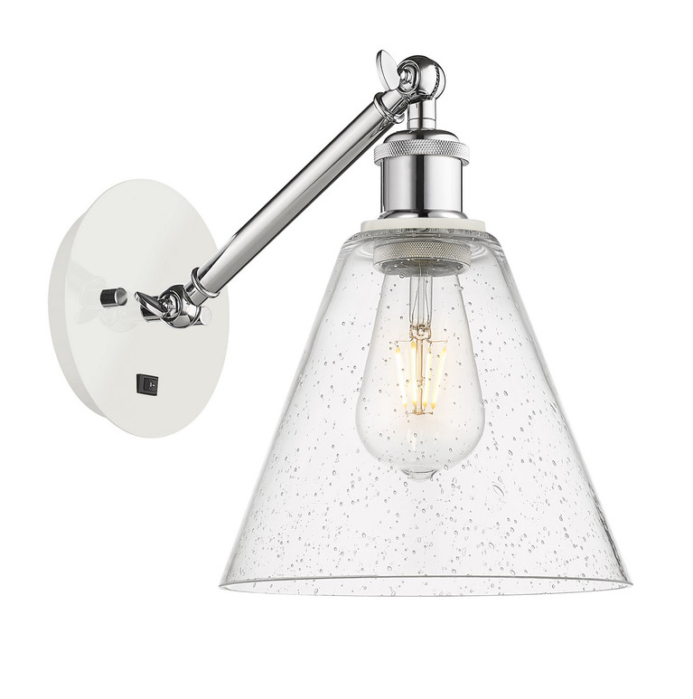 Innovations - 317-1W-WPC-GBC-84-LED - LED Wall Sconce - Ballston - White Polished Chrome
