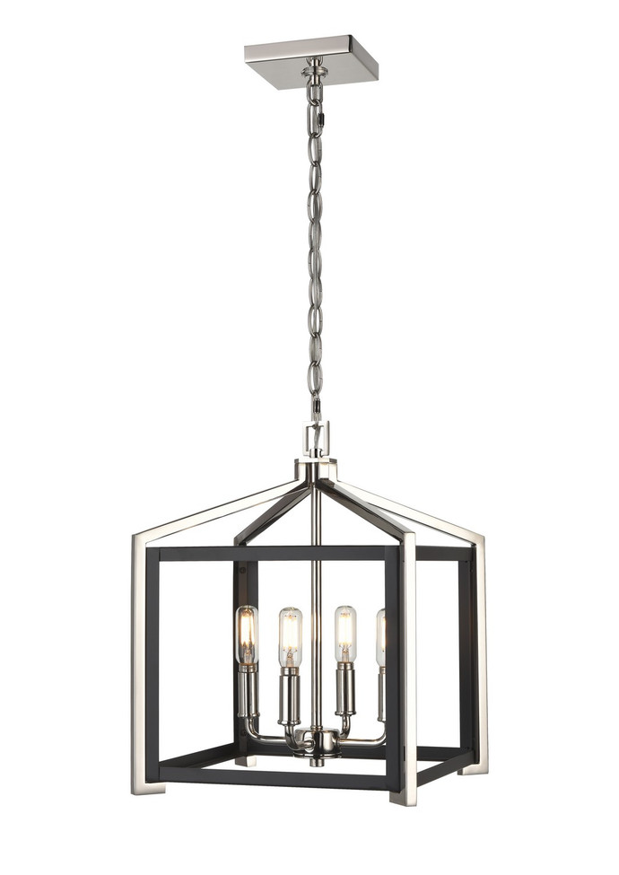 Innovations - 376-4CR-BPN-12 - LED Pendant - Downtown Urban - Black Polished Nickel