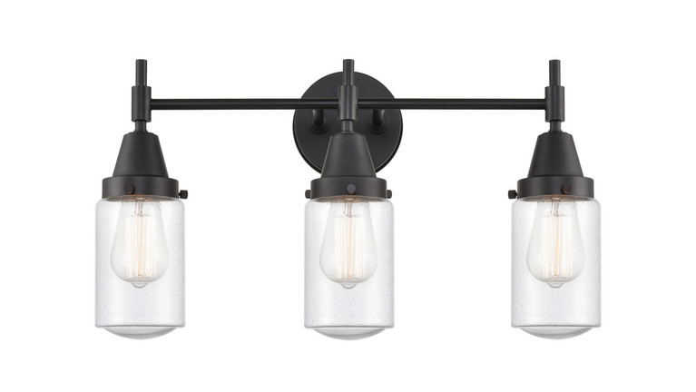 Innovations - 447-3W-BK-G314 - Three Light Bath Vanity - Caden - Matte Black