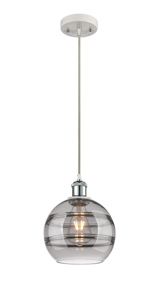 Innovations - 516-1P-WPC-G556-8SM - One Light Mini Pendant - Ballston - White Polished Chrome