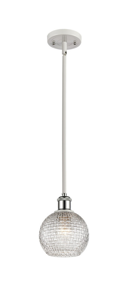 Innovations - 516-1S-WPC-G122C-6CL - One Light Mini Pendant - Ballston - White Polished Chrome