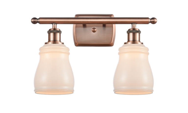 Innovations - 516-2W-AC-G391 - Two Light Bath Vanity - Ballston - Antique Copper