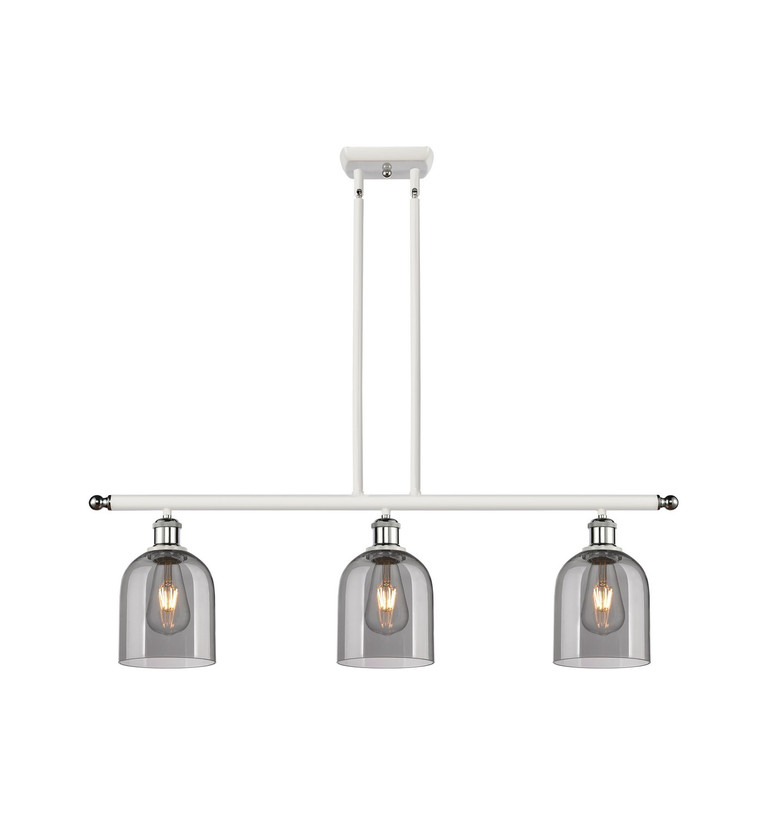 Innovations - 516-3I-WPC-G558-6SM - Three Light Island Pendant - Ballston - White Polished Chrome