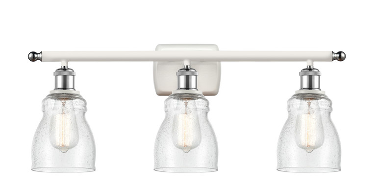Innovations - 516-3W-WPC-G394 - Three Light Bath Vanity - Ballston - White Polished Chrome