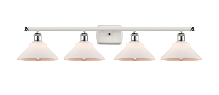 Innovations - 516-4W-WPC-G131 - Four Light Bath Vanity - Ballston - White Polished Chrome