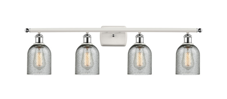 Innovations - 516-4W-WPC-G257 - Four Light Bath Vanity - Ballston - White Polished Chrome