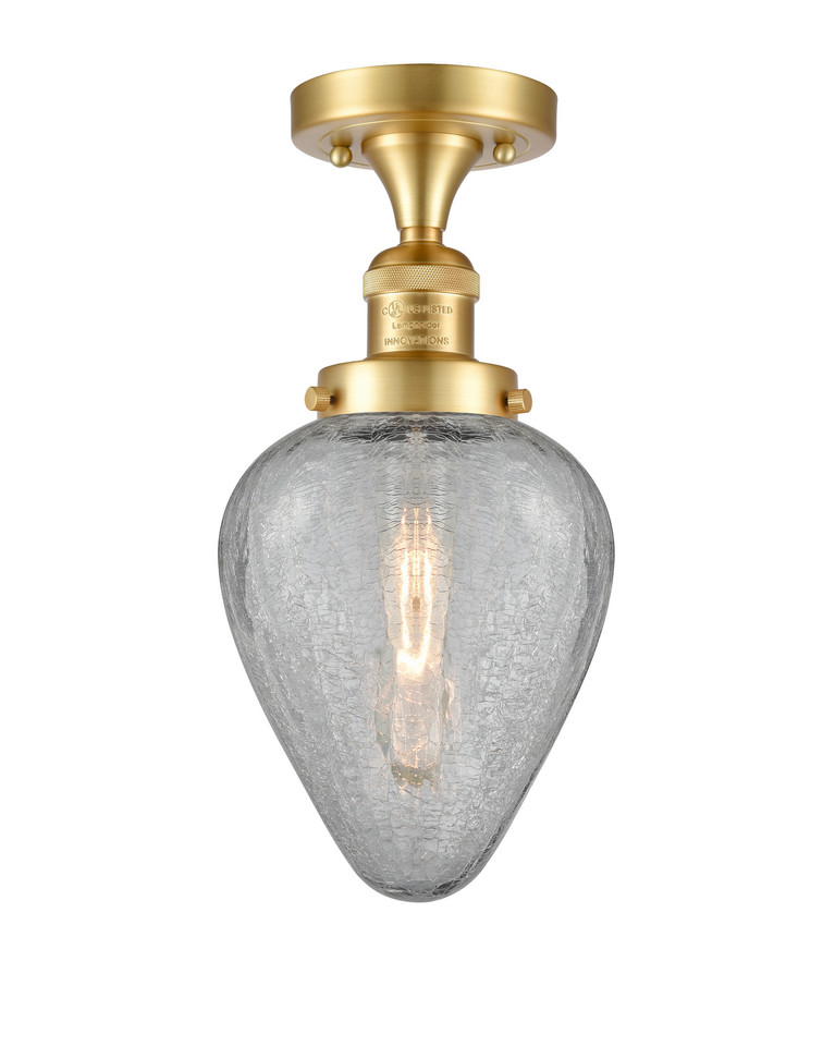 Innovations - 517-1CH-SG-G165 - One Light Semi-Flush Mount - Franklin Restoration - Satin Gold