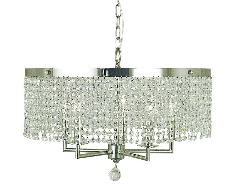 Framburg - 2276 PS - Five Light Chandelier - Princessa - Polished Silver