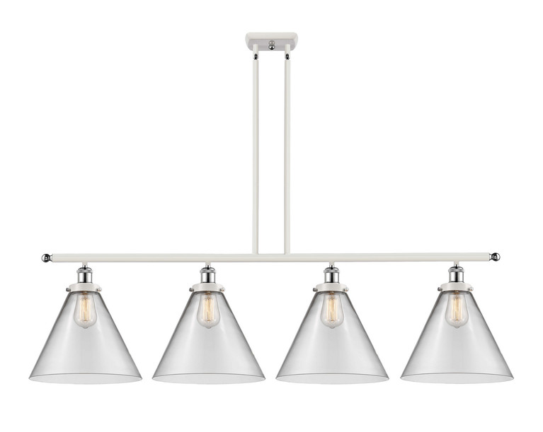 Innovations - 916-4I-WPC-G42-L-LED - LED Island Pendant - Ballston Urban - White Polished Chrome