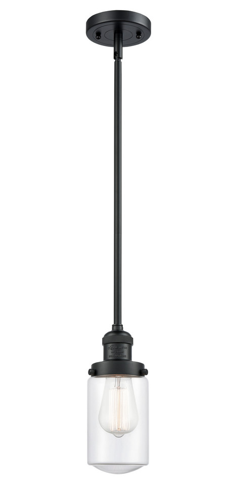 Innovations - 201S-BK-G312 - One Light Mini Pendant - Franklin Restoration - Matte Black