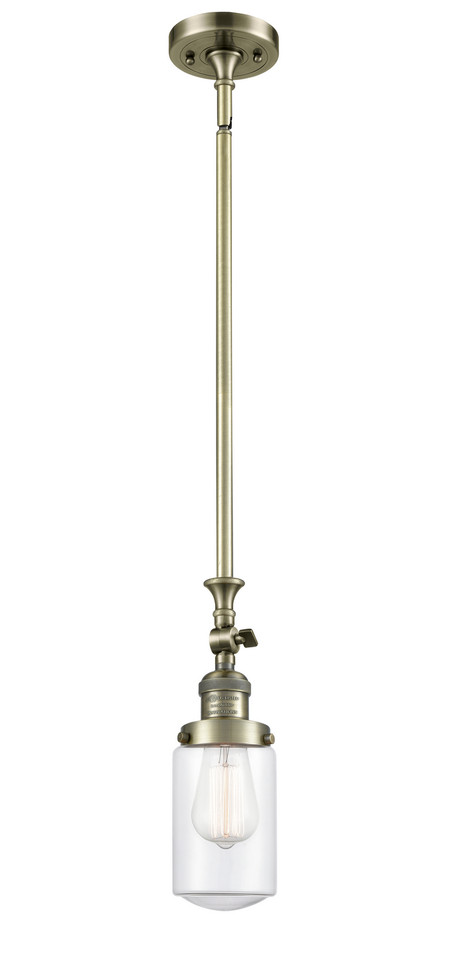 Innovations - 206-AB-G312 - One Light Mini Pendant - Franklin Restoration - Antique Brass