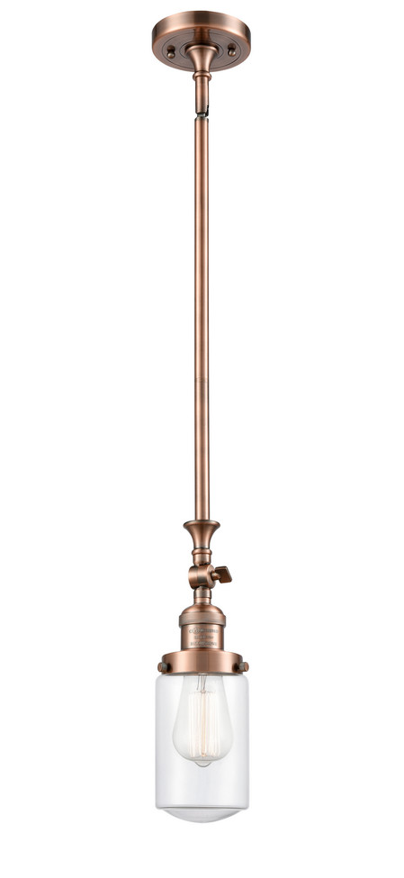 Innovations - 206-AC-G312 - One Light Mini Pendant - Franklin Restoration - Antique Copper