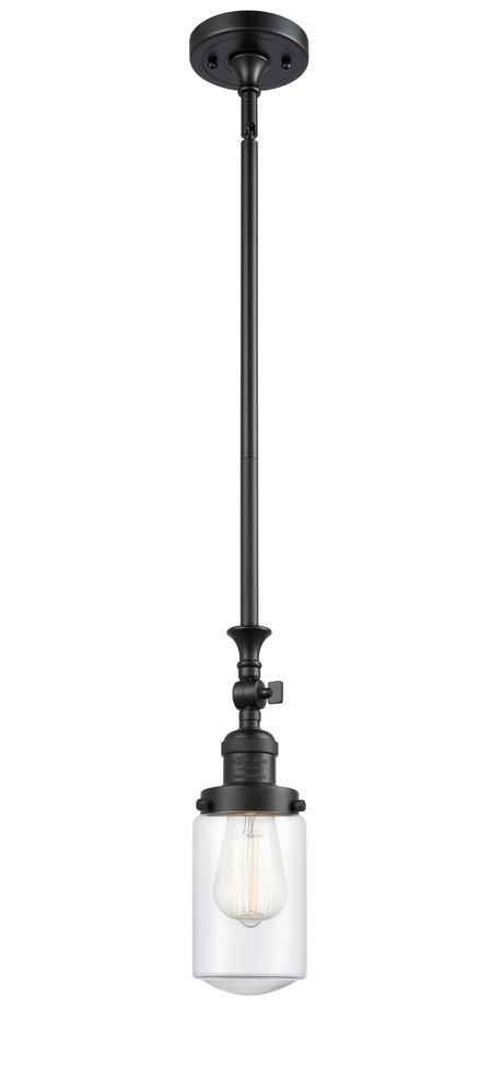 Innovations - 206-BK-G312 - One Light Mini Pendant - Franklin Restoration - Matte Black
