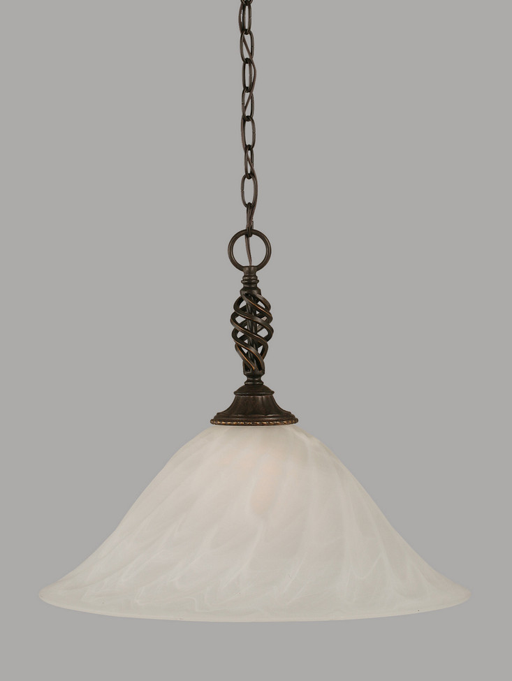 Toltec Lighting - 82-DG-5781 - One Light Pendant - Elegant - Dark Granite
