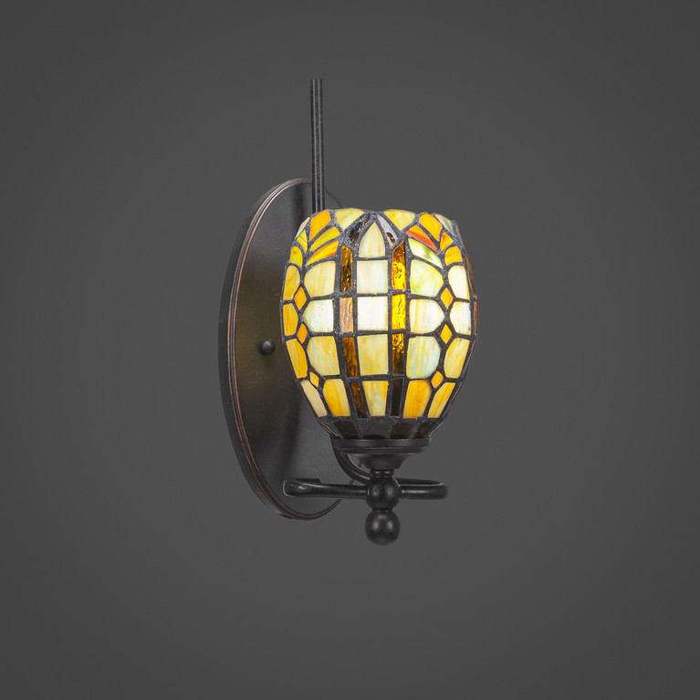 Toltec Lighting - 591-DG-9871 - One Light Wall Sconce - Capri - Dark Granite