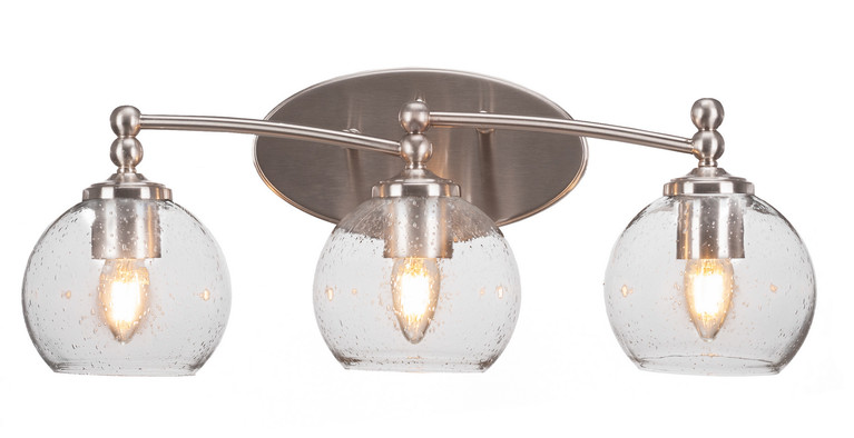 Toltec Lighting - 593-BN-4100 - Three Light Bathroom Lighting - Capri - Brushed Nickel